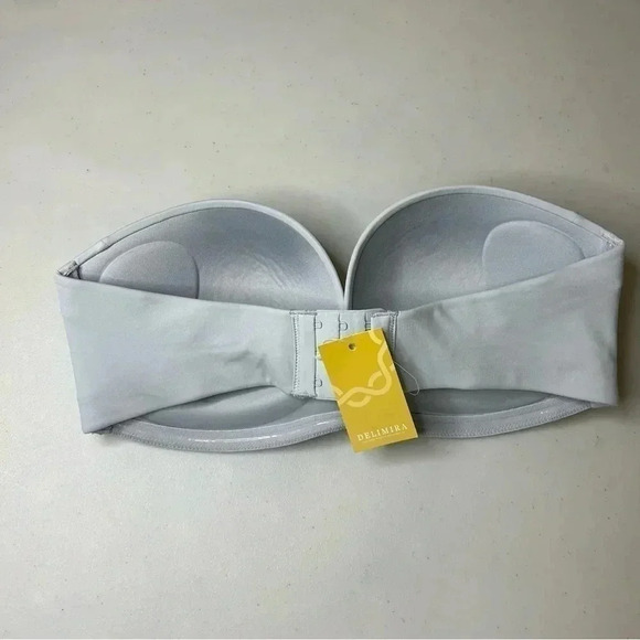 DELIMIRA Women’s Strapless Bra Plunge Push Up Lace 34D NWT - Picture 3 of 5